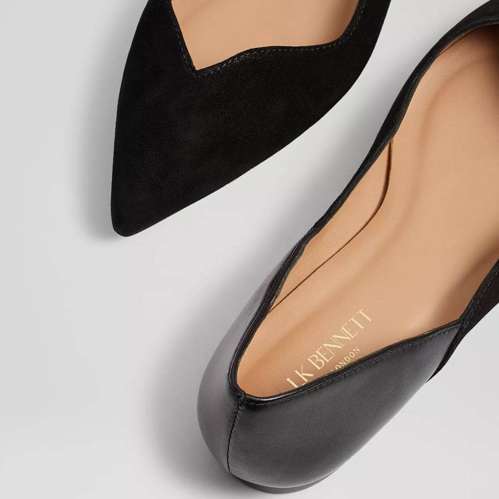 Flat pointed leather on sale shoes